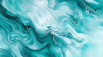 Blue green abstract background. Hand painted. Art background with copy space for design.