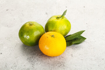 Fresh ripe sweet juicy mandarins