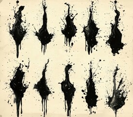 Hand-drawn basic spray paint graffiti texture. Grunge ink element.