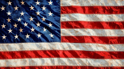 Obraz premium Celebrating Memorial Day with the American flag proudly displayed. 