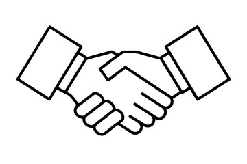 Simple Handshake Icon - Agreement and Partnership Vector Design