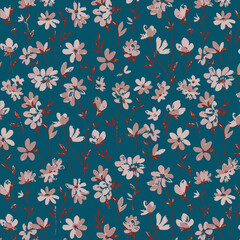 Seamless Patterrn Design Art Illustration Floral