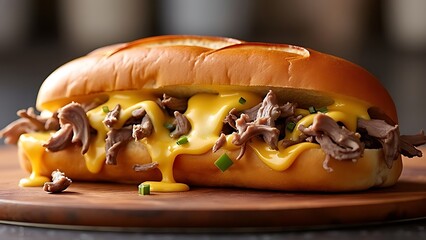 A happy National Cheesesteak Day design background