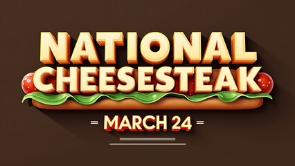 A happy National Cheesesteak Day design background