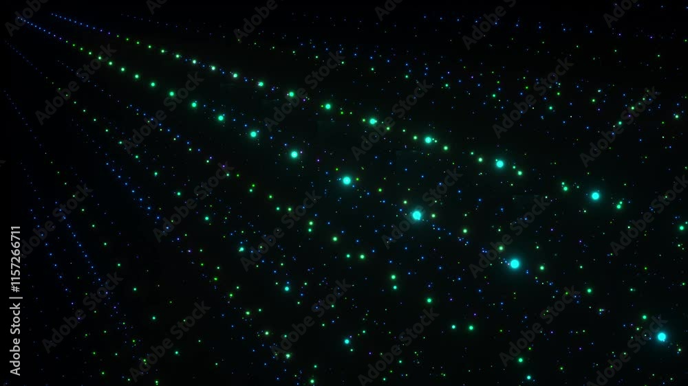 Poster Dark abstract dot background animation, futuristic motion graphics background