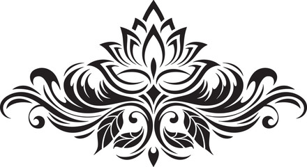 Floral decorative ornament element