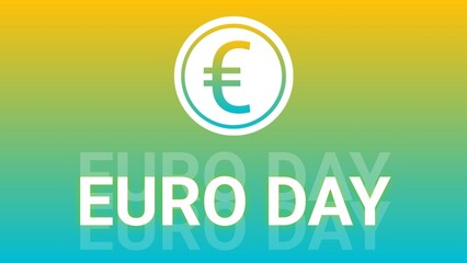 Euro Day web banner design illustration 