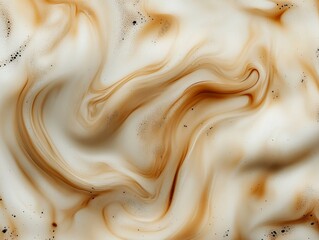 Abstract digital art piece that appears to be artistic chai latte spill