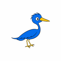 heron on a white background