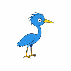 heron on a white background