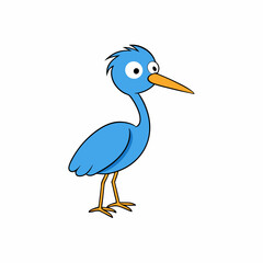 Charming Blue Bird Vector Illustration for Nature Graphics