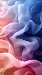 Obraz premium Abstract Swirling Fabric in Soft Hues of Pink and Blue Creating a Fluid and Dynamic Visual Effect That Evokes Motion