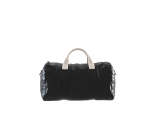 black leather bag isolated