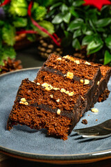 Chocolate gingerbread cake.