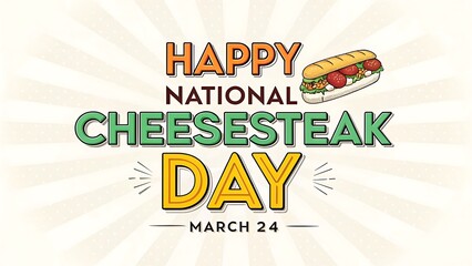 A happy National Cheesesteak Day design background
