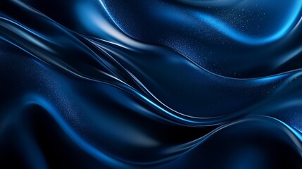 Obraz premium Dark blue shiny abstract background with copy space for design. Long web banner. Website header. Christmas, New Year, birthday, anniversary, holiday, celebration, holiday concept.