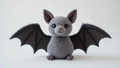 A toy bat on a white background