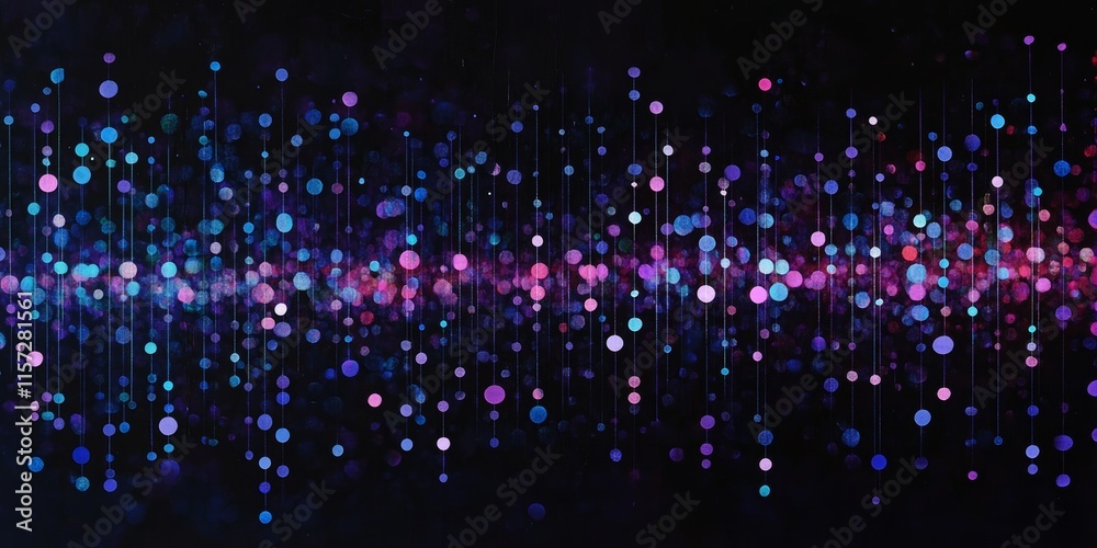 Poster colorful abstract background featuring vibrant dots and lines creating a mesmerizing visual pattern 