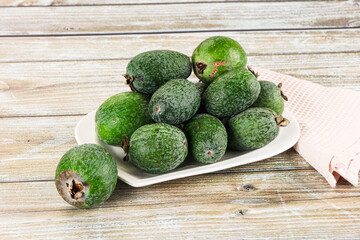 Sweet ripe juicyfruit feijoa