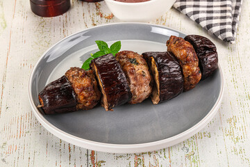Turkish cuisine - Patlican Kebab with eggplant