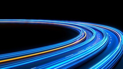 A generative AI-produced background featuring blue abstract motion light.