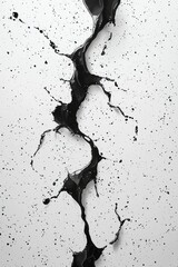 A simple and clean black silhouette of a square-shaped paint splash, abstract in form, set against a white background.
