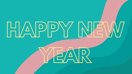 Happy new year letters banner, Happy new yeaR illustration. use forposter, banner, flyer, background