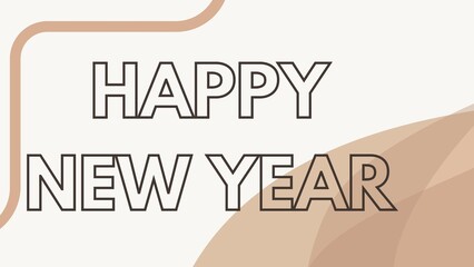 Happy new year letters banner, Happy new yeaR illustration. use forposter, banner, flyer, background