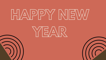 Happy new year letters banner, Happy new yeaR illustration. use forposter, banner, flyer, background