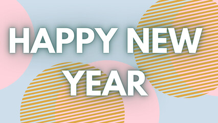 Happy new year letters banner, Happy new yeaR illustration. use forposter, banner, flyer, background