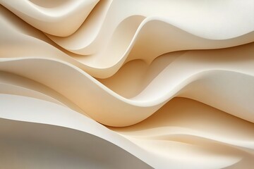 Obraz premium Soft, flowing curves create serene atmosphere with warm beige to