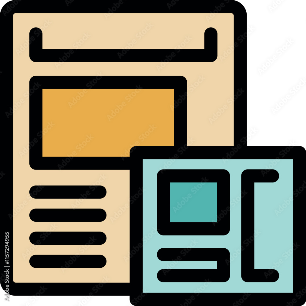Poster web design process showing a wireframe layout and the final result, highlighting the transformation 