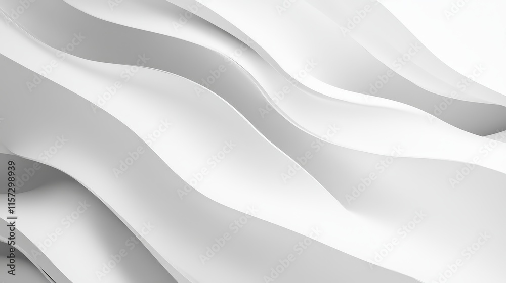 Poster abstract curves create dynamic flow in modern minimalist design featuring smooth white waves and ele
