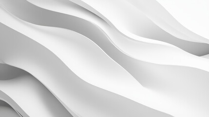 Abstract Curves Create Dynamic Flow in Modern Minimalist Design Featuring Smooth White Waves and Elegant Forms