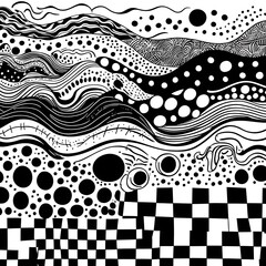 Images of floral, geometric and doodle elements