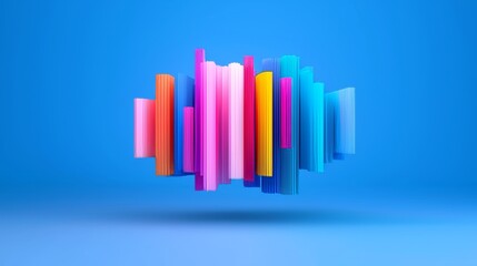 Obraz premium A background of abstract glitch art with vivid horizontal lines and stripes.