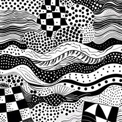 Images of floral, geometric and doodle elements