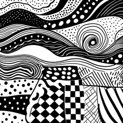 Images of floral, geometric and doodle elements