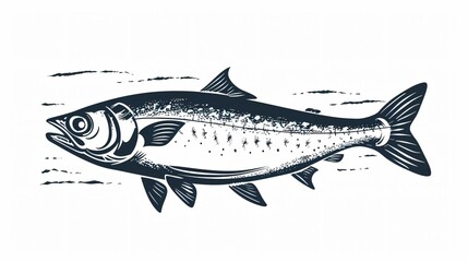 Fototapeta premium Professional Premium Quality Sardine Vector Packaging Label Design for Adobe Stock Photos