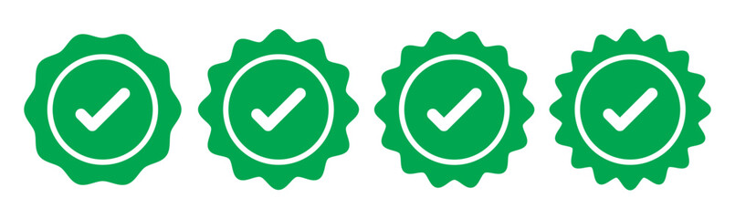 Check mark icons. Check marks symbol, logo. Green checkmark Illustration. Vector.