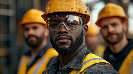 Team of civil engineers symbolizing confidence and teamwork