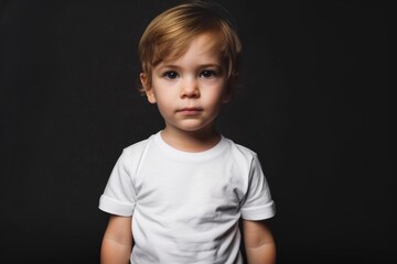 Portrait of a serious young toddler