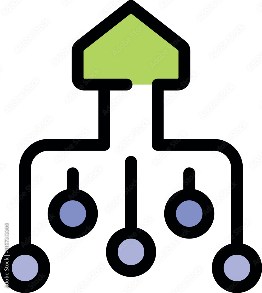 Poster decentralized network expanding, with multiple nodes connecting to central hub, symbolizing growth a