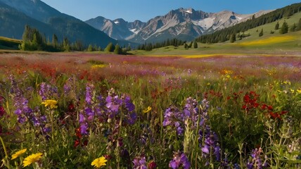 meadow with flowers