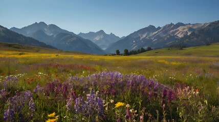 Fototapeta premium meadow with flowers