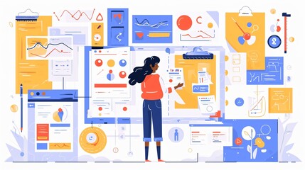 Modern UX Design Abstract Vector Illustration Concepts Set for Web Design, UI, and Mobile App Development