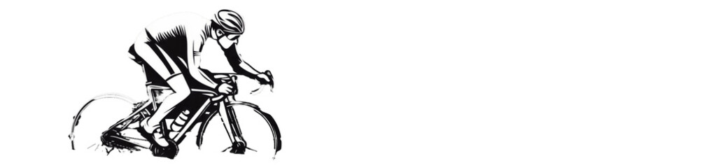 Cycling enthusiast icon. Road cyclist symbol. Bike race logo for speed and endurance. PNG transparent background.