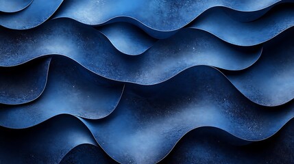 Obraz premium Abstract Blue Waves Textured Design