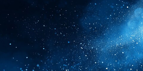 Obraz premium Bright Blue Cosmic Background With Sparkling Particles Creating a Dreamy and Ethereal Atmosphere