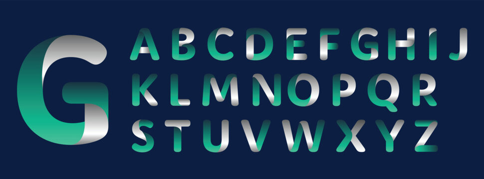 Creative Design vector Font of twisted Ribbon for Title, Header, Lettering, Logo. Funny Entertainment Active Sport Technology areas Typeface. Colorful rounded Letters and Numbers.
